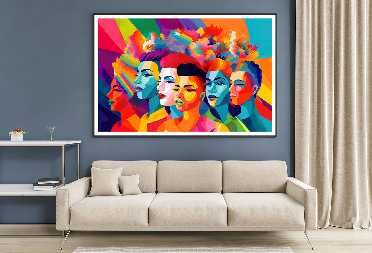 Group of People Modern Art Style Home Decor Premium Quality Poster Print Choose Your Sizes