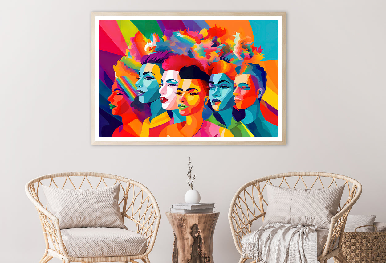 Group of People Modern Art Style Home Decor Premium Quality Poster Print Choose Your Sizes