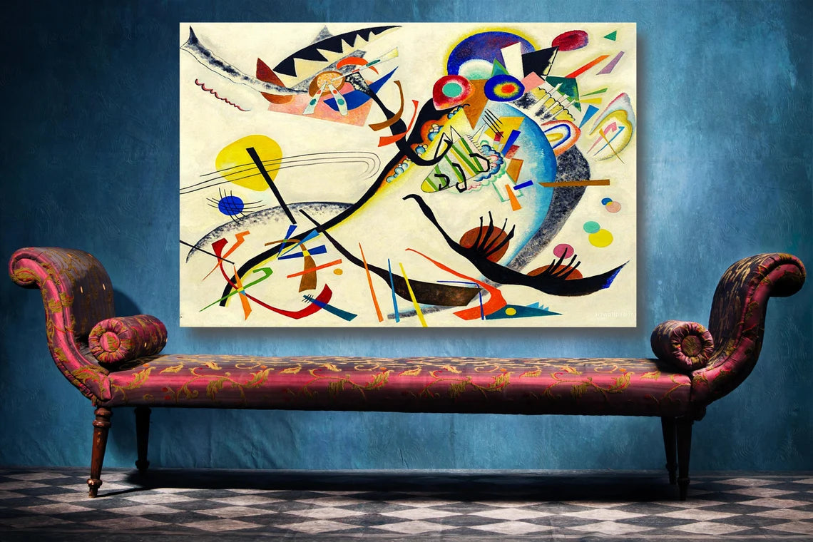 Kandinsky, Blue Segment UV Direct Aluminum Print Australian Made Quality