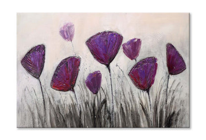 Purple Flower Texture Oil Painting Wall Art Limited Edition High Quality Print