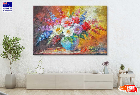 Painting Flowers, Painting Vivid Flowers, Floral Wall Art Limited Edition High Quality Print