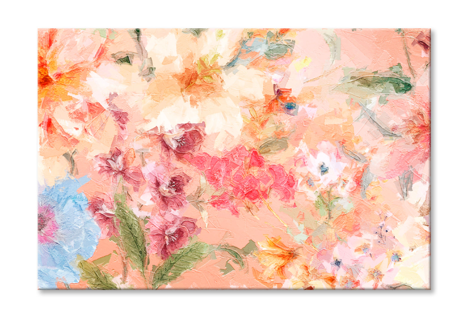 Abstract Beautiful Flower Oil Painting Wall Art Limited Edition High Quality Print Stretched Canvas None