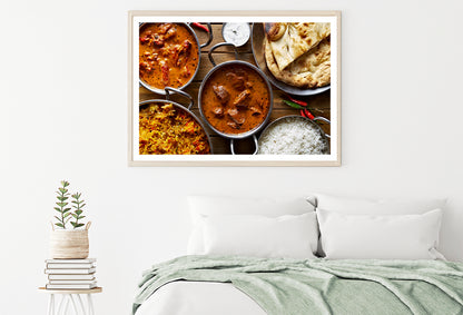 Bowls of Indian Cuisine on Table Home Decor Premium Quality Poster Print Choose Your Sizes