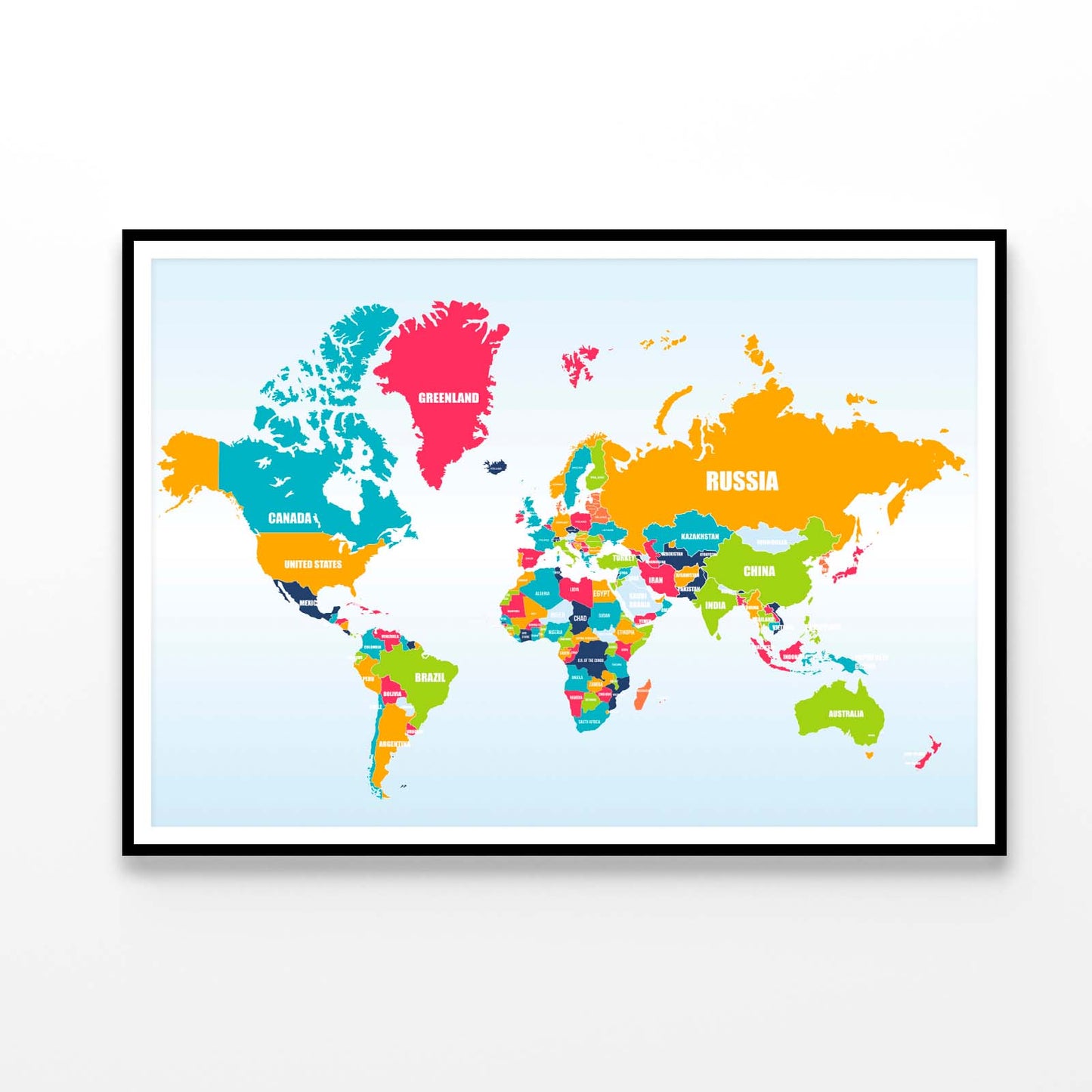 World Map-Countries Home Decor Premium Quality Poster Print Choose Your Sizes