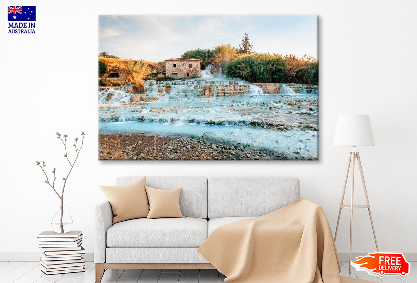 Terme Di Saturnia - Mill Waterfalls, Tuscany, Italy Wall Art Decor 100% Australian Made