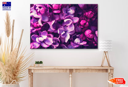 Purple Lilac Flowers Background  Wall Art Decor 100% Australian Made