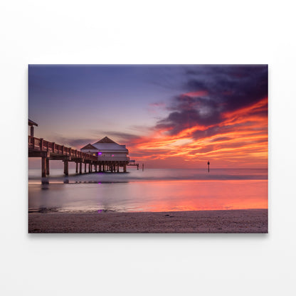 Sunset View from Clearwater Beach Wall Art Decor 100% Australian Made