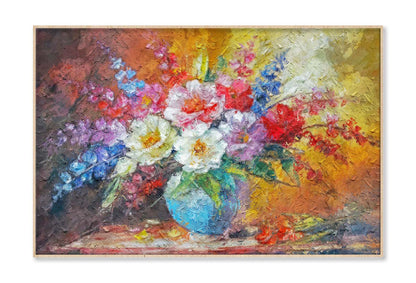 Painting Flowers, Painting Vivid Flowers, Floral Wall Art Limited Edition High Quality Print