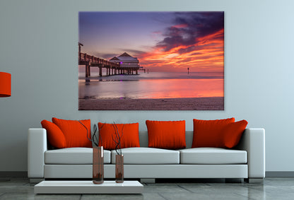 Sunset View from Clearwater Beach Wall Art Decor 100% Australian Made