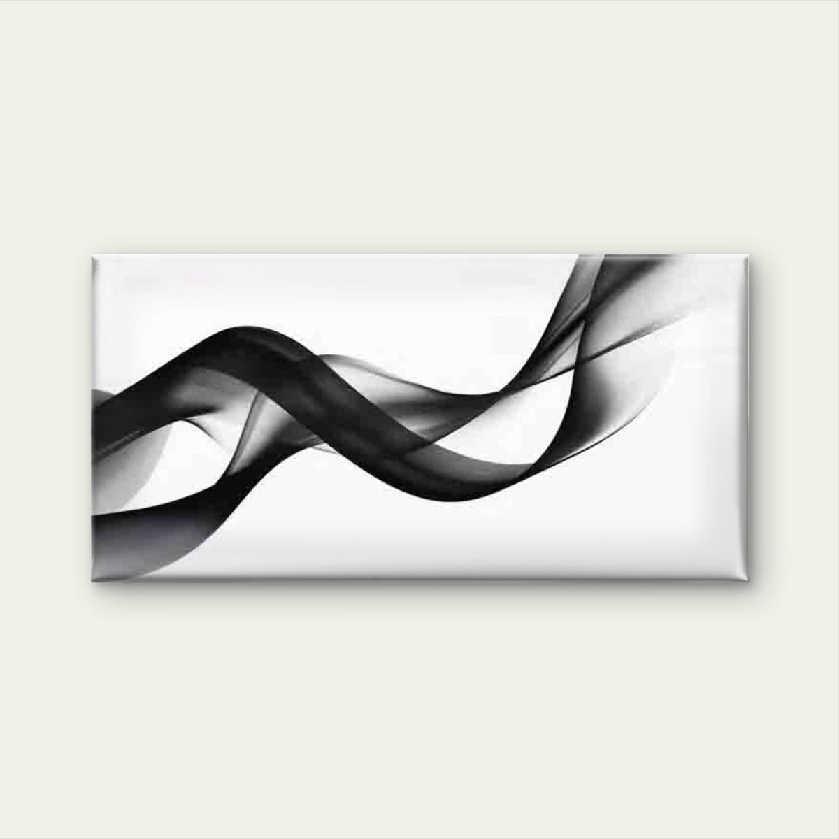 Black & White Abstract Wave Wall Art Canvas Office Home Room Framed 120x60cm