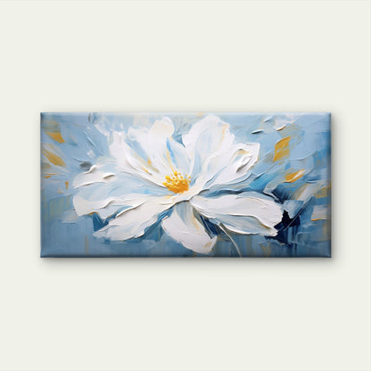 White Magnolia Bloom Flower Wall Art Canvas Office Home Room Framed 120x60cm