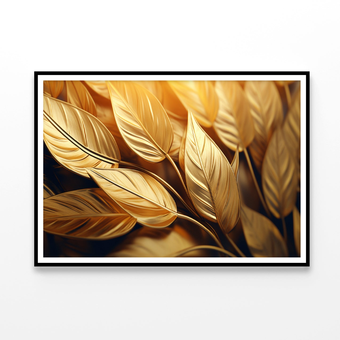 Close-Up of Vibrant Golden Leaves Home Decor Premium Quality Poster Print Choose Your Sizes