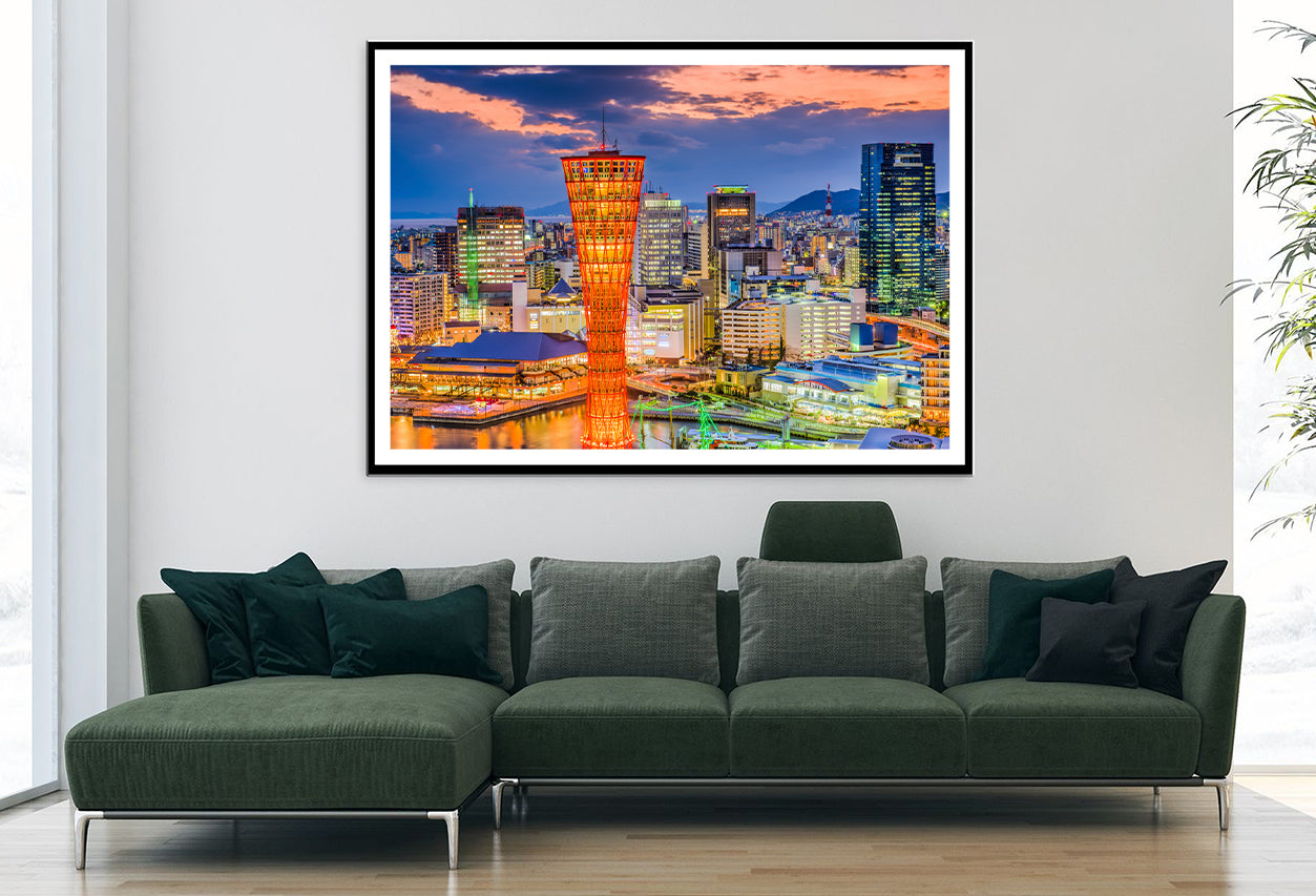 Buildings Of Kobe City in Japan Home Decor Premium Quality Poster Print Choose Your Sizes