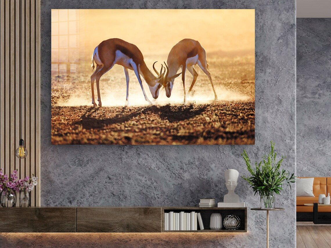 Deer Landscape View UV Direct Aluminum Print Australian Made Quality