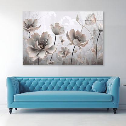 Petals of a Flowers Pattern Acrylic Glass Print Tempered Glass Wall Art 100% Made in Australia Ready to Hang