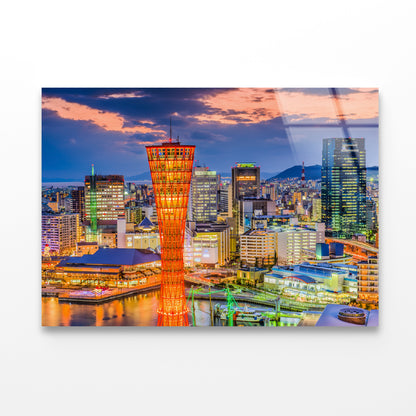 Buildings Of Kobe City in Japan Acrylic Glass Print Tempered Glass Wall Art 100% Made in Australia Ready to Hang