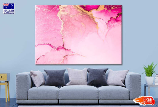 Pink Gold Abstract Background Print 100% Australian Made