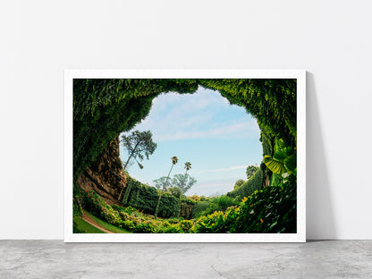 Umpherston Sinkhole In Mount Glass Framed Wall Art, Ready to Hang Quality Print Without White Border White