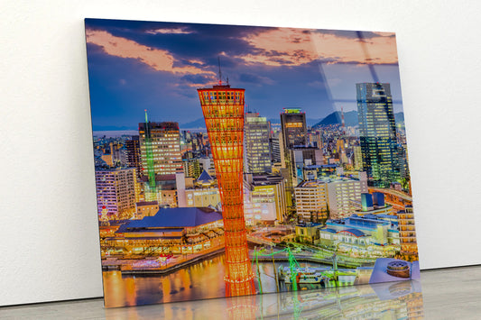 Buildings Of Kobe City in Japan Acrylic Glass Print Tempered Glass Wall Art 100% Made in Australia Ready to Hang