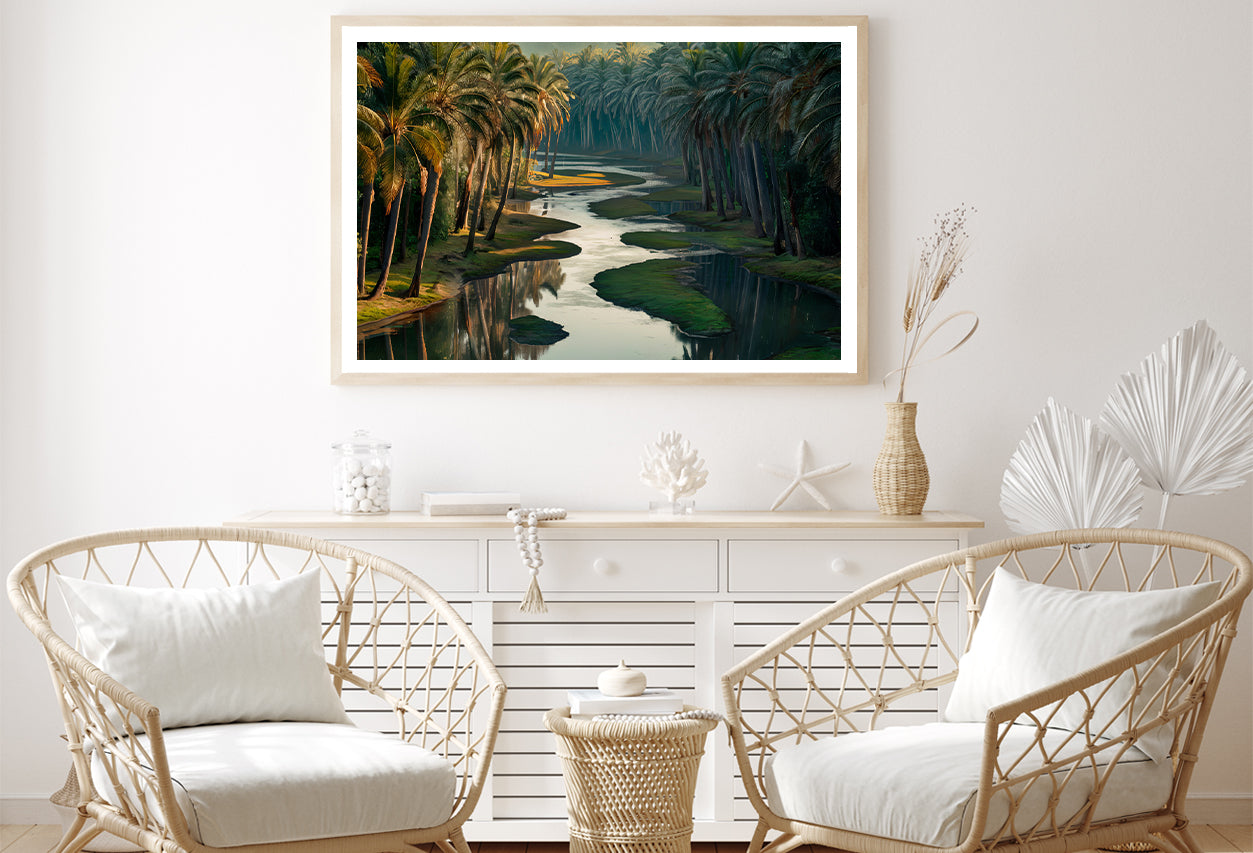 Lake Surrounded By Palm Trees Home Decor Premium Quality Poster Print Choose Your Sizes