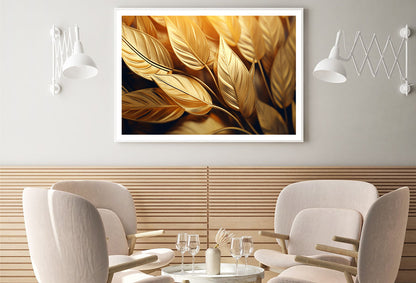 Close-Up of Vibrant Golden Leaves Home Decor Premium Quality Poster Print Choose Your Sizes