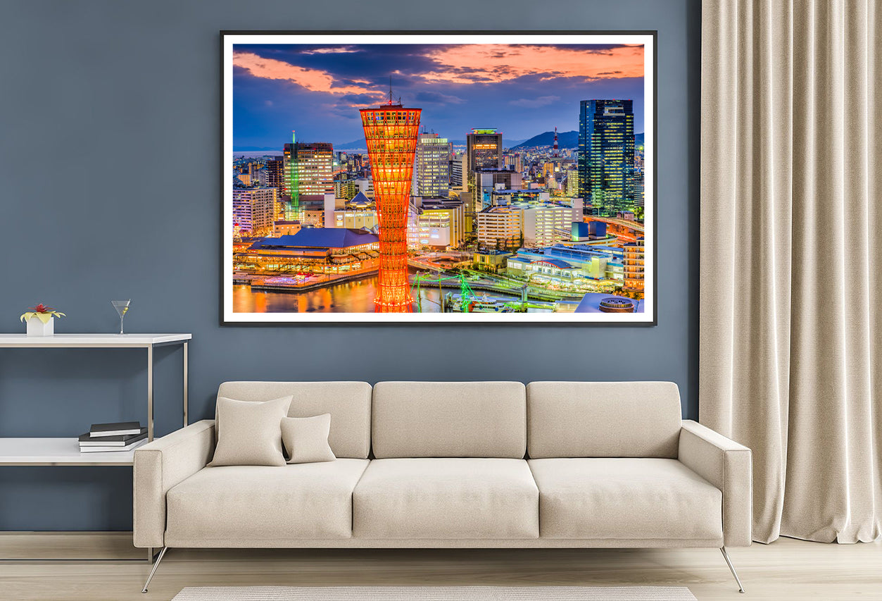 Buildings Of Kobe City in Japan Home Decor Premium Quality Poster Print Choose Your Sizes