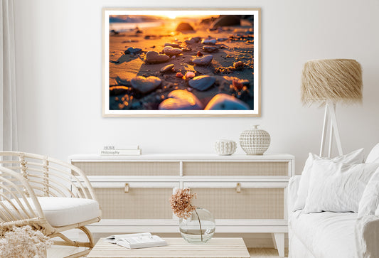 Close-Up of Rocks near A Beach Home Decor Premium Quality Poster Print Choose Your Sizes