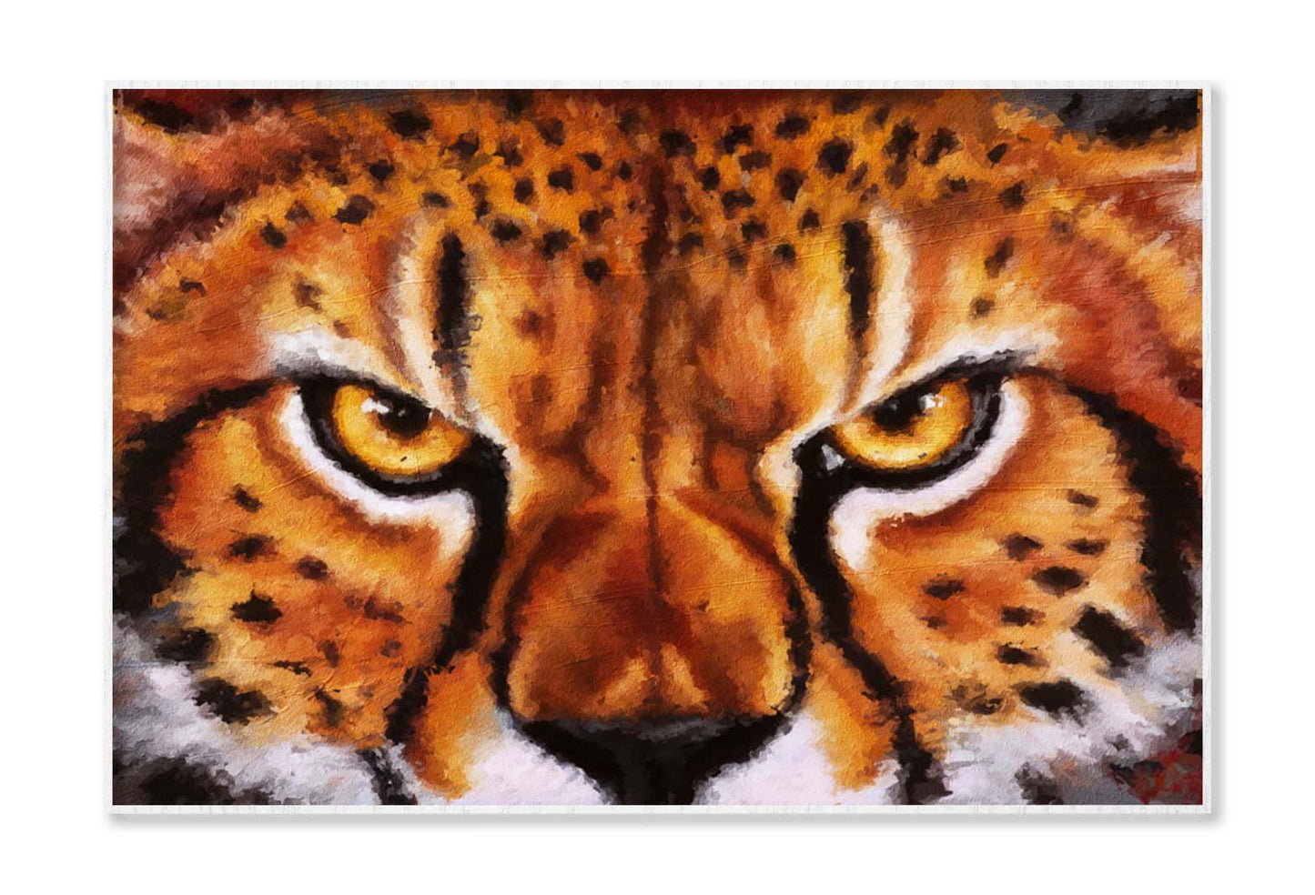 Painting of Cheetah Eyes Wall Art Limited Edition High Quality Print