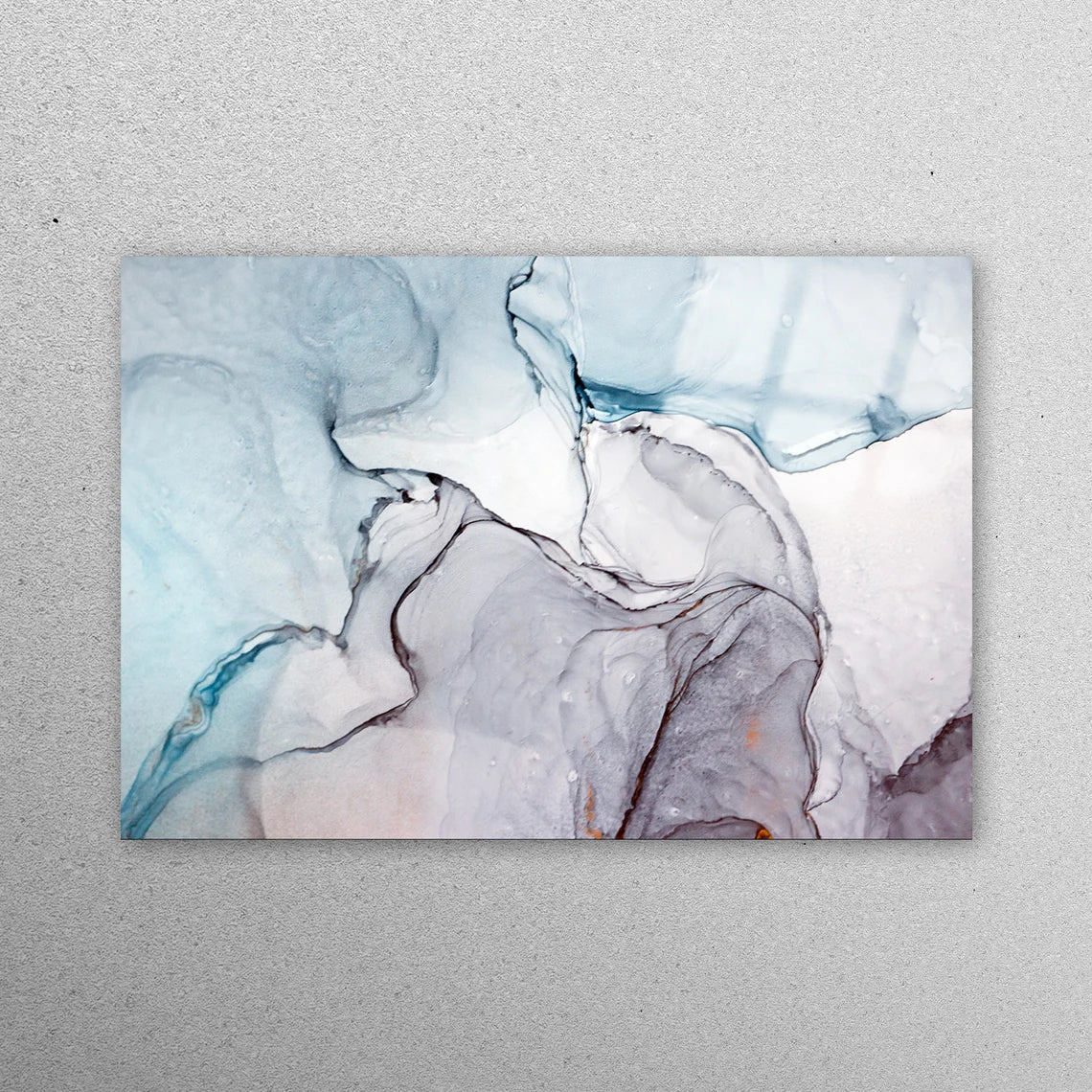 Abstract Blue Alcohol Ink Acrylic Glass Print Tempered Glass Wall Art 100% Made in Australia Ready to Hang