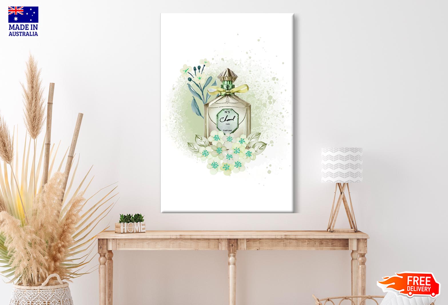 Green Color Perfume Wall Art Limited Edition High Quality Print