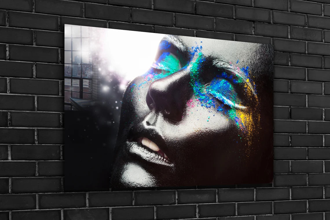 Colorful Woman Abstract UV Direct Aluminum Print Australian Made Quality