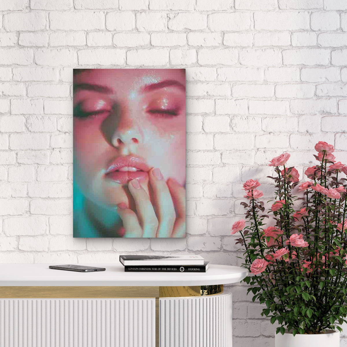 Portrait Of A Surreal Woman 60x90cm Metal Print Ready to Hang