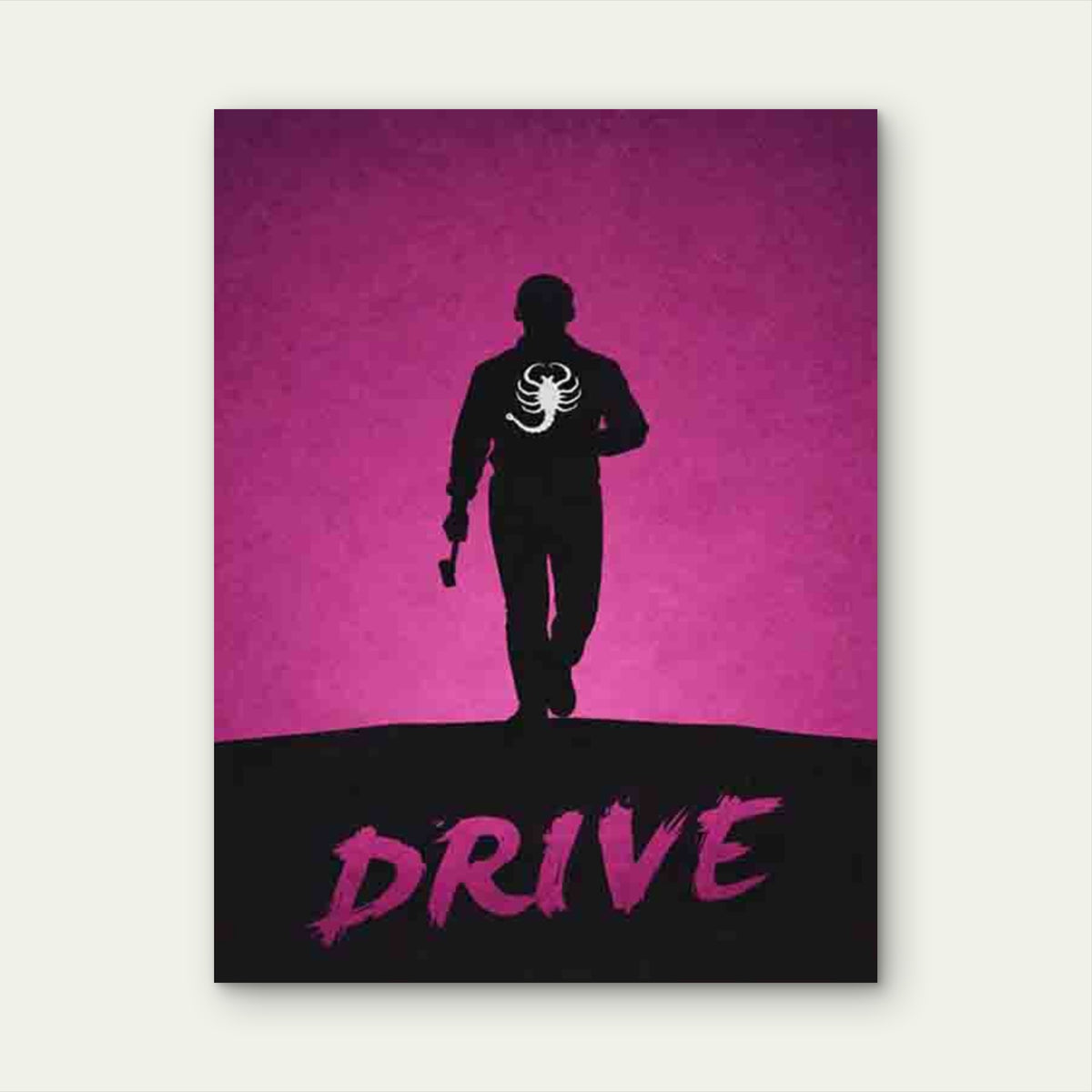 Silhouette Drive Art Modern Retro 40x60cm Metal Print Ready to Hang