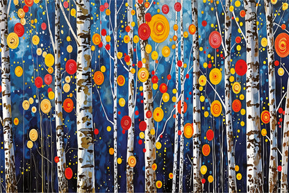 Vibrant Blooming Flower Forest Wall Art Decor 100% Australian Made