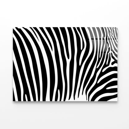 Black And White Zebra Pattern Acrylic Glass Print Tempered Glass Wall Art 100% Made in Australia Ready to Hang