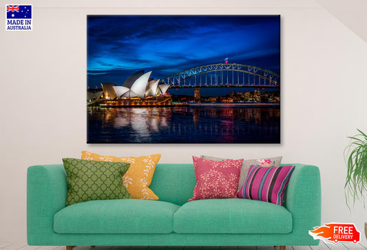 Sydney Opera House at Night Wall Art Decor 100% Australian Made