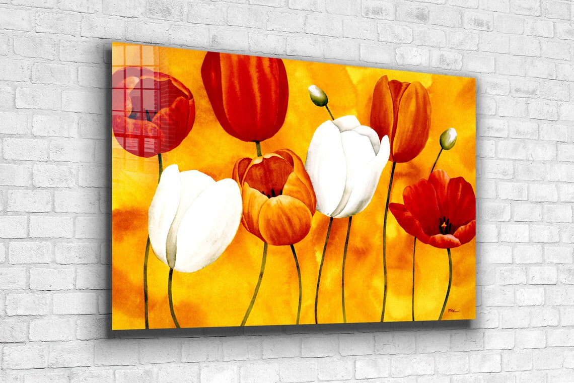 Abstract Tulips Art UV Direct Aluminum Print Australian Made Quality