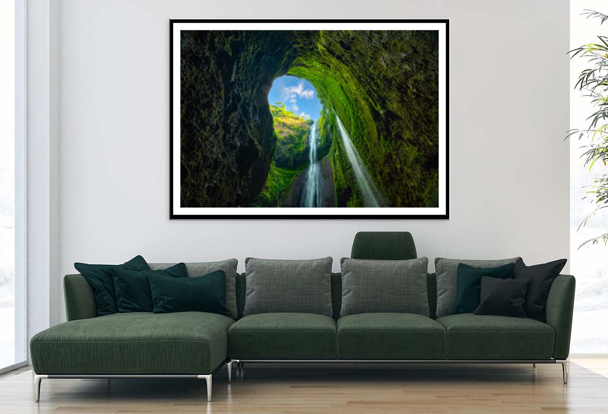 Beautiful Waterfalls in Sunny Day Indonesia Home Decor Premium Quality Poster Print Choose Your Sizes