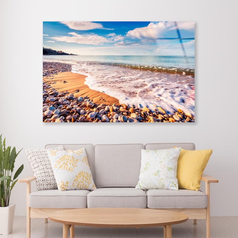 Sea Glowing by Sunlight  Acrylic Glass Print Tempered Glass Wall Art 100% Made in Australia Ready to Hang