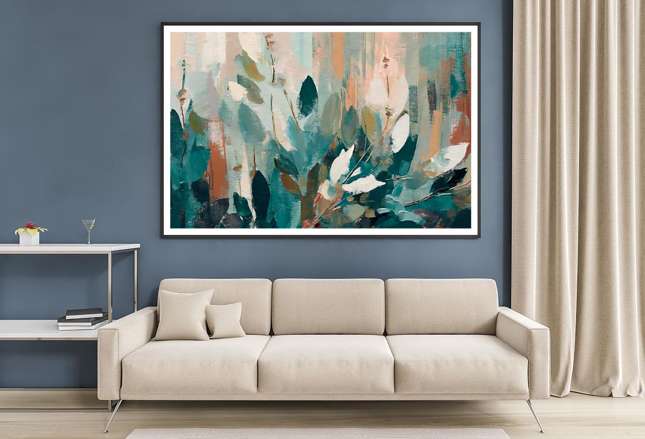 Abstract Leaves Oil Painting Home Decor Premium Quality Poster Print Choose Your Sizes