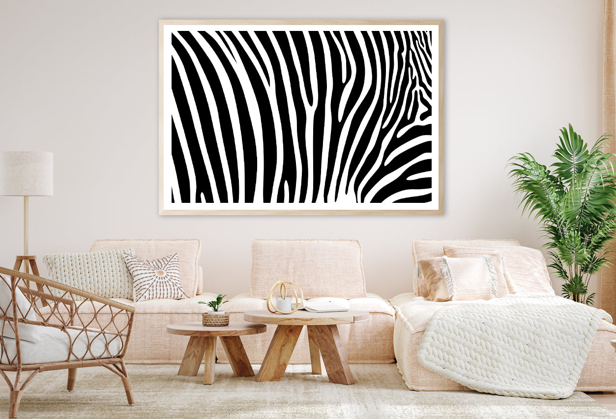 Black And White Zebra Pattern Home Decor Premium Quality Poster Print Choose Your Sizes