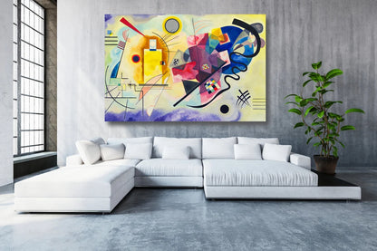 Kandinsky, Jeane Rouge Bleu Acrylic Glass Print Tempered Glass Wall Art 100% Made in Australia Ready to Hang