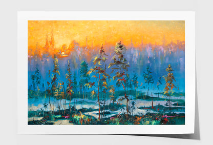 Dawn In The Tundra Oil Painting Wall Art Limited Edition High Quality Print Unframed Roll Canvas None