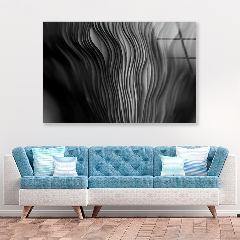 Close Up of a Black and White Photo of a Plant Acrylic Glass Print Tempered Glass Wall Art 100% Made in Australia Ready to Hang