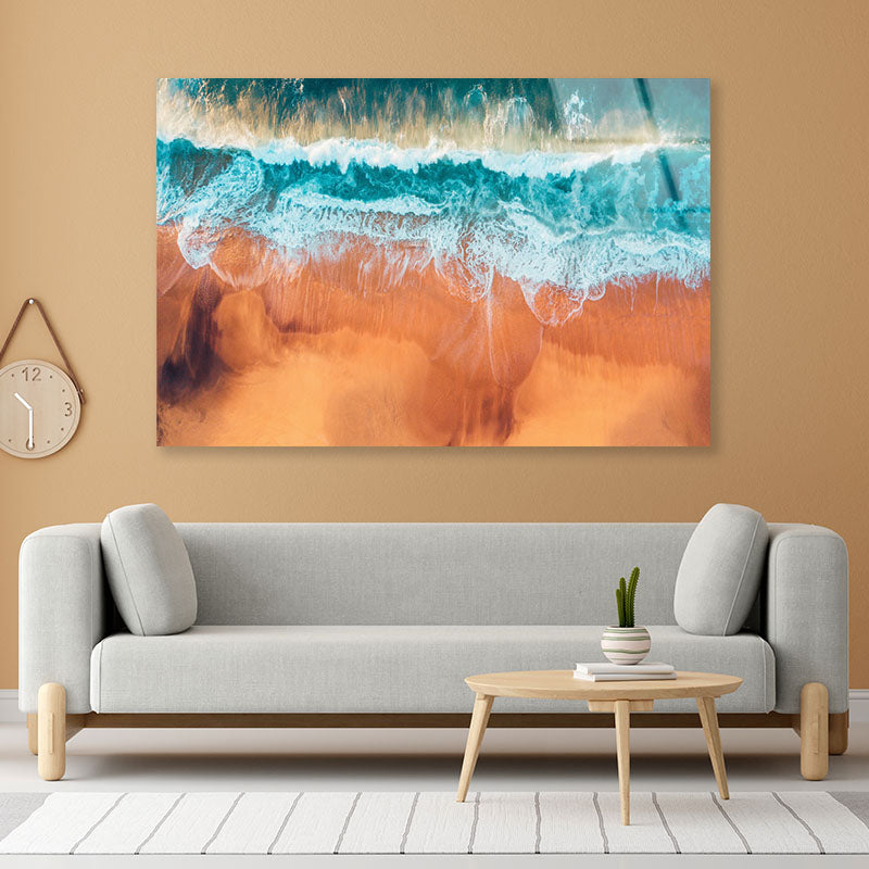 Aerial Australian Beach Acrylic Glass Print Tempered Glass Wall Art 100% Made in Australia Ready to Hang