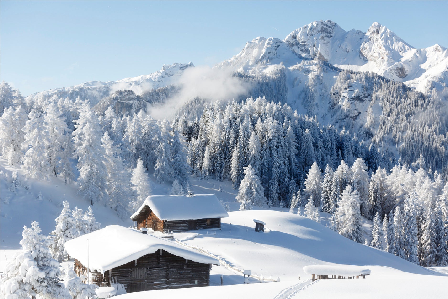 Winter wonderland in the Austria Glass Framed Wall Art, Ready to Hang Quality Print