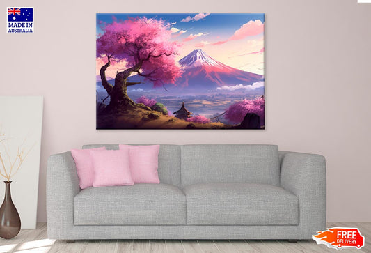 Fuji & Cherry Blossom Season Print 100% Australian Made