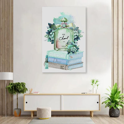 Green Blue Perfume 3D Design Acrylic Glass Print Tempered Glass Wall Art 100% Made in Australia Ready to Hang