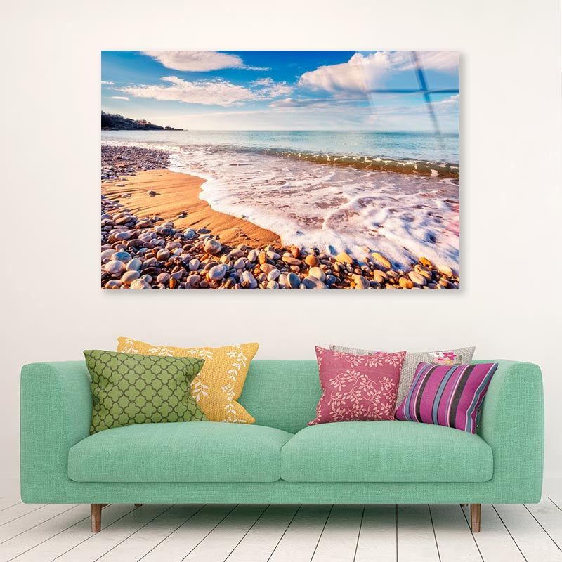 Sea Glowing by Sunlight  Acrylic Glass Print Tempered Glass Wall Art 100% Made in Australia Ready to Hang