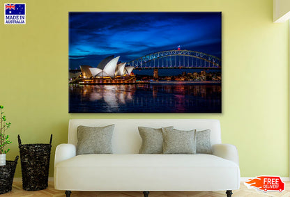 Sydney Opera House at Night Wall Art Decor 100% Australian Made